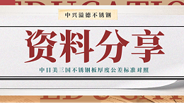 资料分享 | 中日美三国不锈钢板厚度公差标准对照